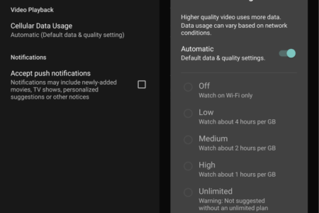 Cara Meningkatkan kualitas video Netflix berdasarkan data seluler